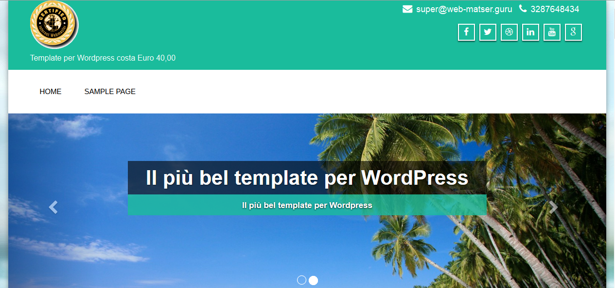 Super egrave; il piugrave; bel template per Wordpress